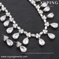 63938 Xuping beautiful luxury jewelry set color rhodium plated bridal jewelry set